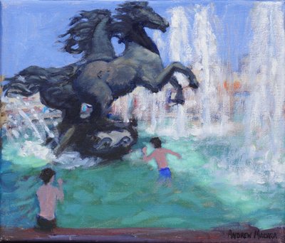 Horse Sculptures, Manezhnaya Square, Moscow by Unbekannt Unbekannt